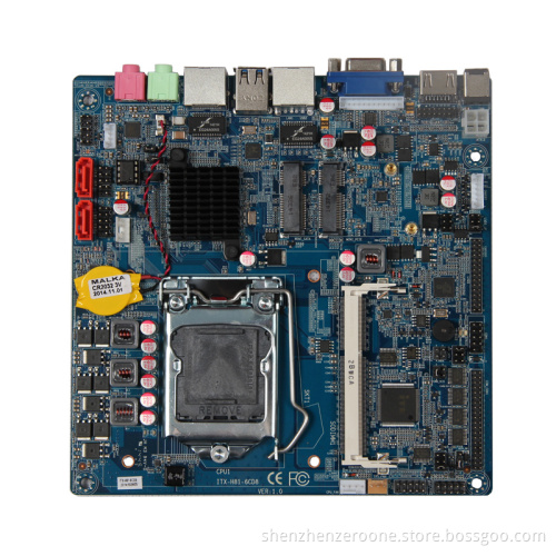 17x17cm Thin MINI-ITX Embedded Motherboard/LGA1150 processor/Intel H81 Chipset/6xCOM port/ Dual 8 LVDS